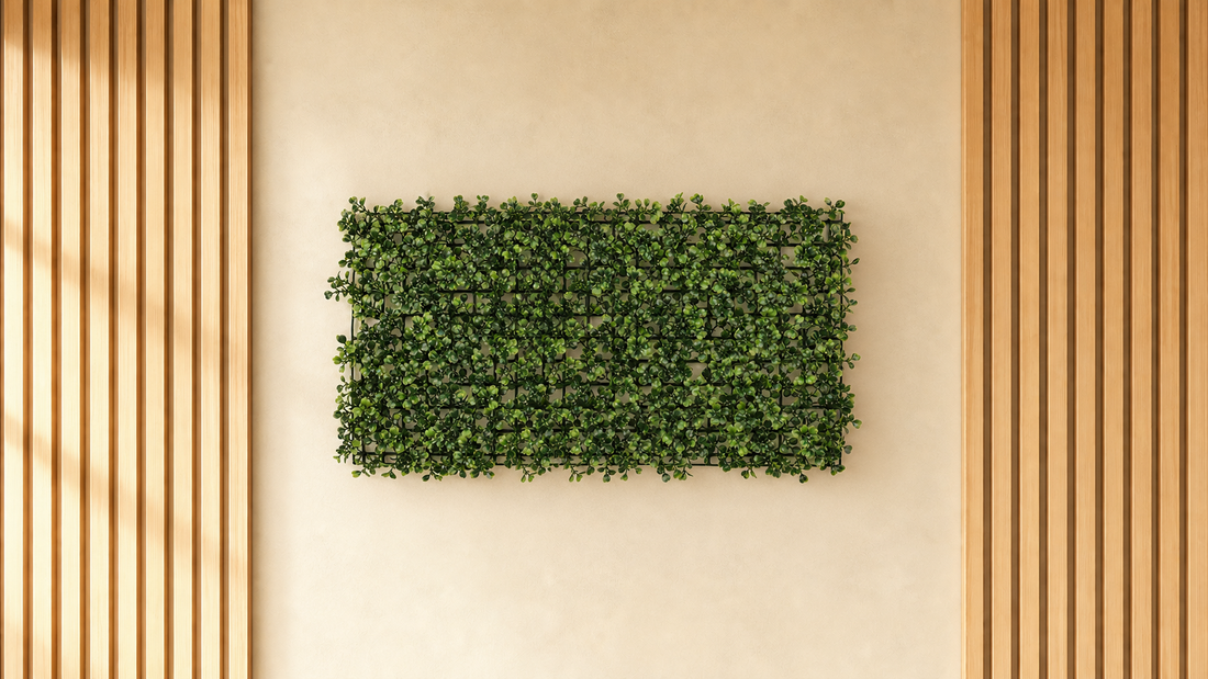 Panneau de mur végétal artificiel – Buis vert 40 × 60 cm