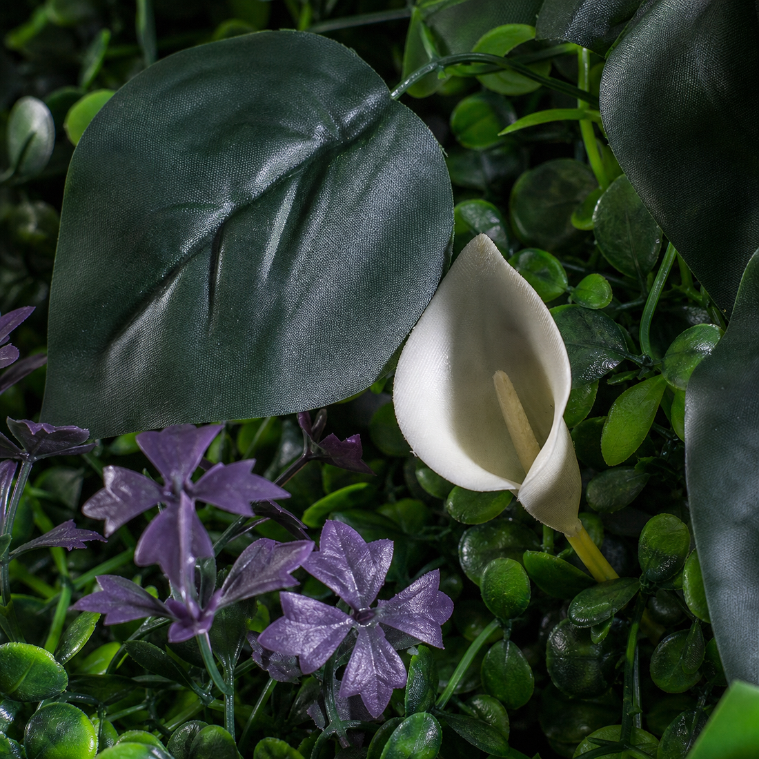 Panneau de mur végétal artificiel – Tropical élégant 40 × 60 cm