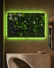 Panneau de mur végétal artificiel – Tropical élégant 40 × 60 cm
