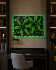 Panneau de mur végétal artificiel – Fougères 40 × 60 cm