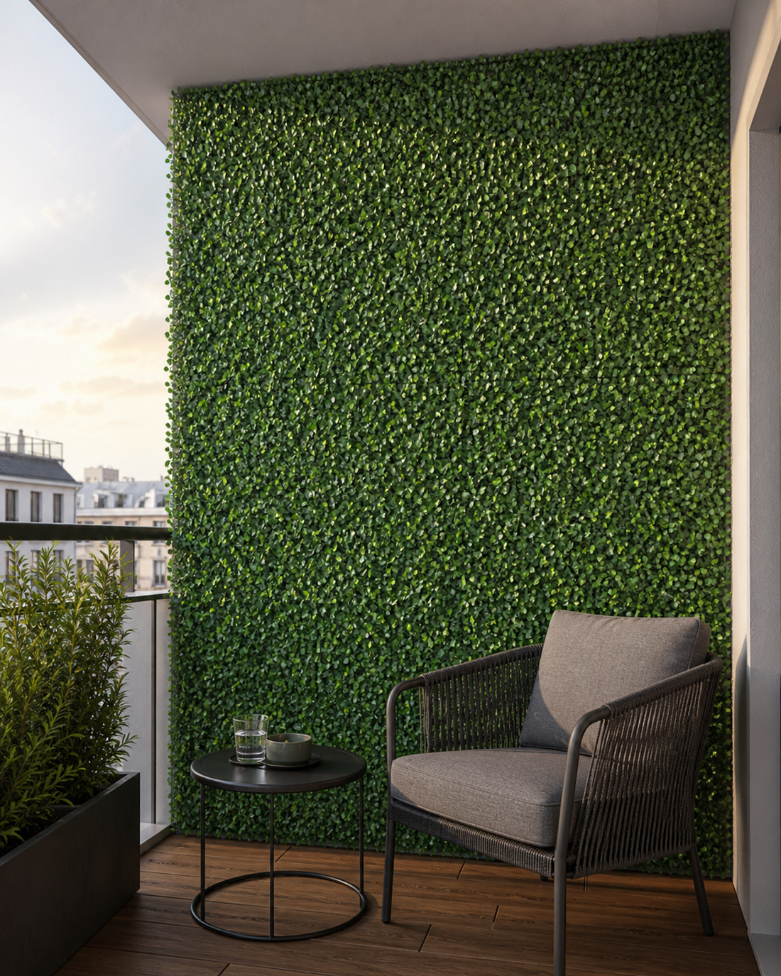 Panneau de mur végétal artificiel – Buis 40 × 60 cm