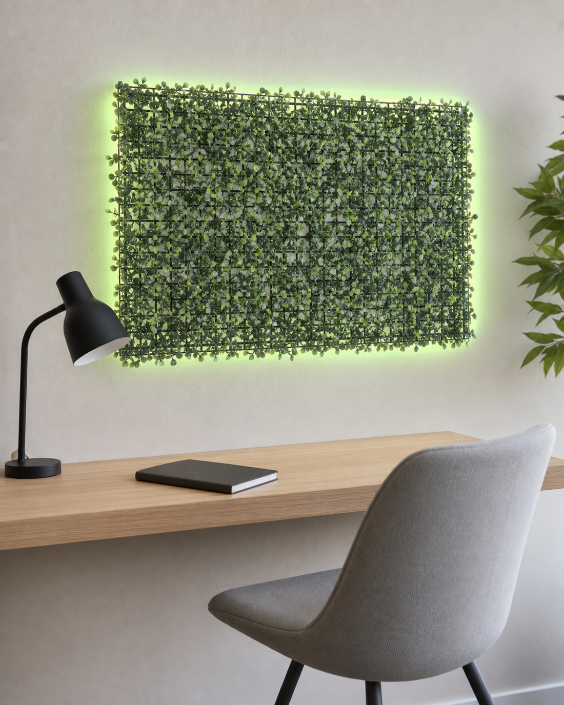 Panneau de mur végétal artificiel – Buis vert 40 × 60 cm